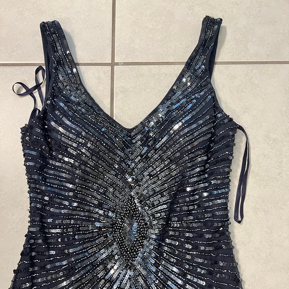 Navy blue sequin dress size 6